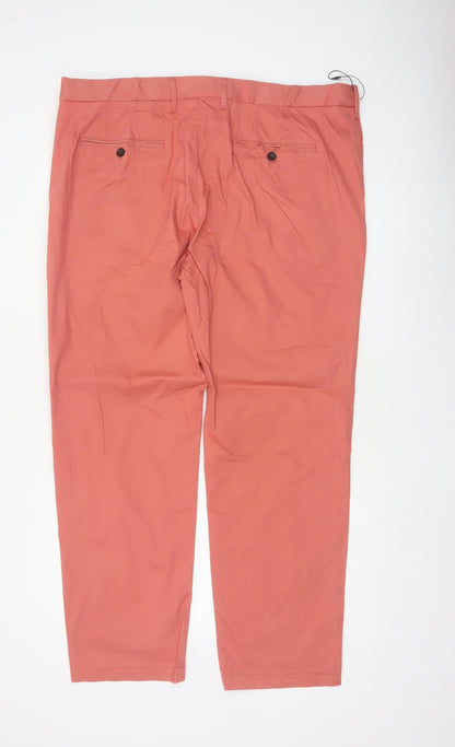 Marks & Spencer Men’s Orange 42 Regular Fit Chino Trousers