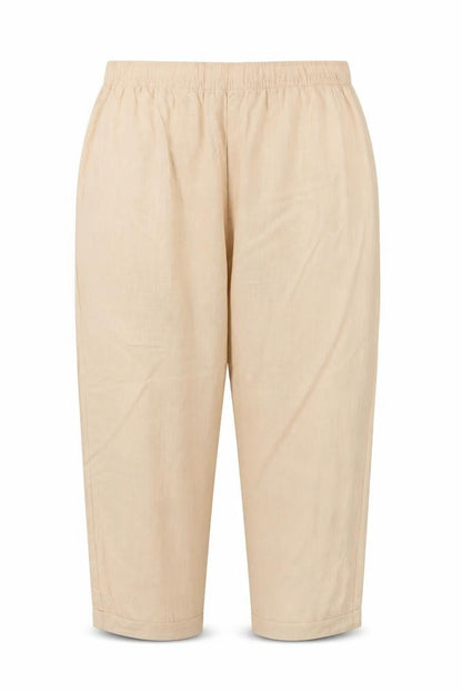 Marks & Spencer Women Beige Size 20 Straight Ankle Grazer Linen Trousers