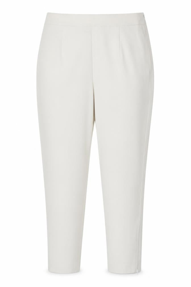 Marks & Spencer Women Ivory UK 18 Regular Straight Leg Tailored Dress Trousers