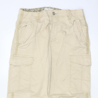 M&S Women’s Beige Size 12 Regular Cargo Trousers Pockets
