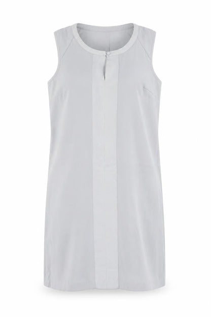 Next Petites Women Grey UK 8 Sleeveless Tunic Blouse Round Neck