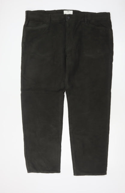 Marks & Spencer Men’s Black 44in 31in Straight Cotton Trousers