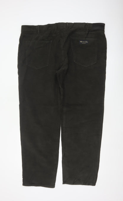 Marks & Spencer Men’s Black 44in 31in Straight Cotton Trousers