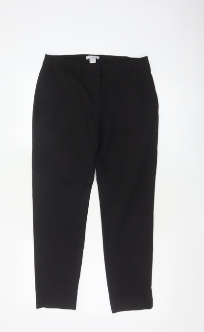 H&M Women’s Black UK 6 Tailored Straight Leg Dress Trousers