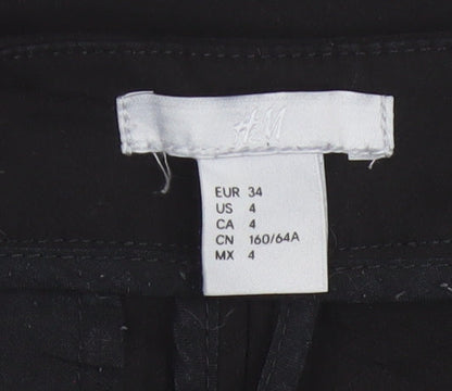 H&M Women’s Black UK 6 Tailored Straight Leg Dress Trousers