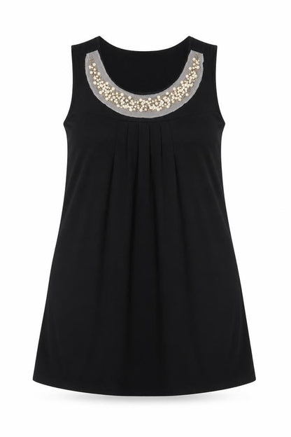 Almost Famous Women Black UK 14 A-Line Beaded Wool Blend Party Dress