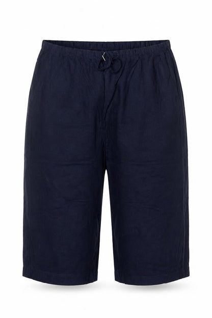 Marks and Spencer Womens Blue UK 20 Cropped Ramie Blend Trousers