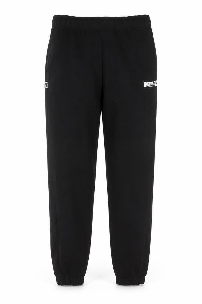 Lonsdale Men’s Black M Logo Cuffed Elastic Waist Jogger Sweatpants