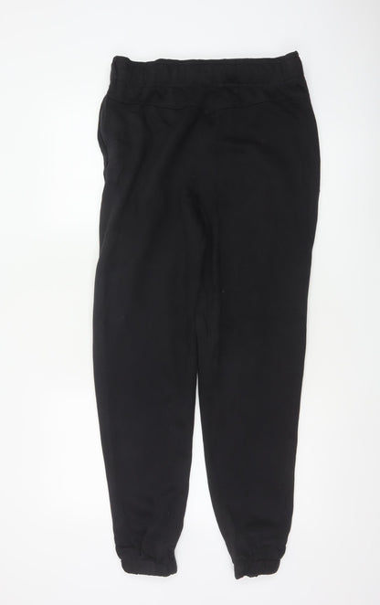 Lonsdale Men’s Black M Logo Cuffed Elastic Waist Jogger Sweatpants