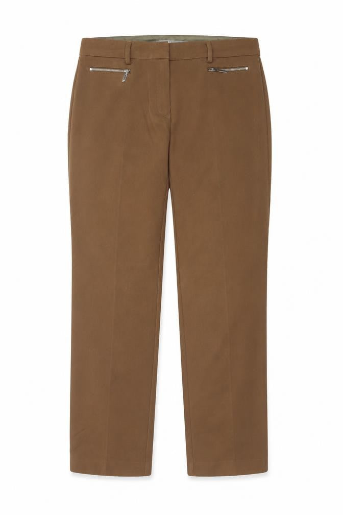 Marks & Spencer Women Brown UK 10 Straight Tailored Dress Trousers