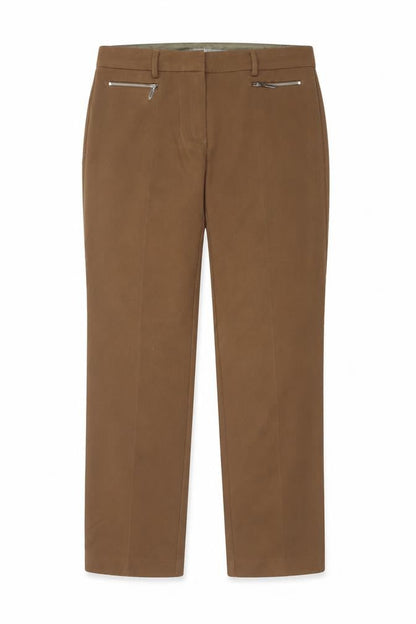 Marks & Spencer Women Brown UK 10 Straight Tailored Dress Trousers