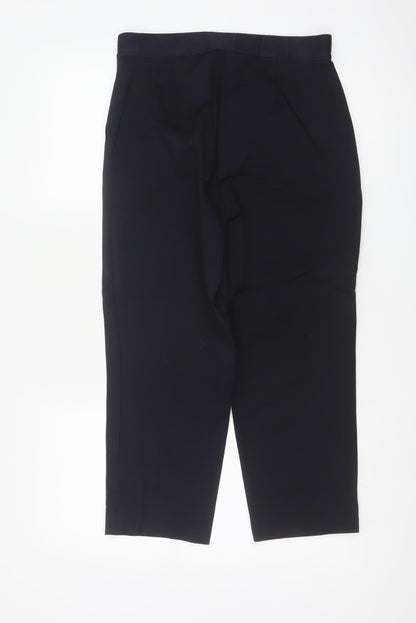 Marks and Spencer Women Black UK 10 Straight Tailored Dress Trousers