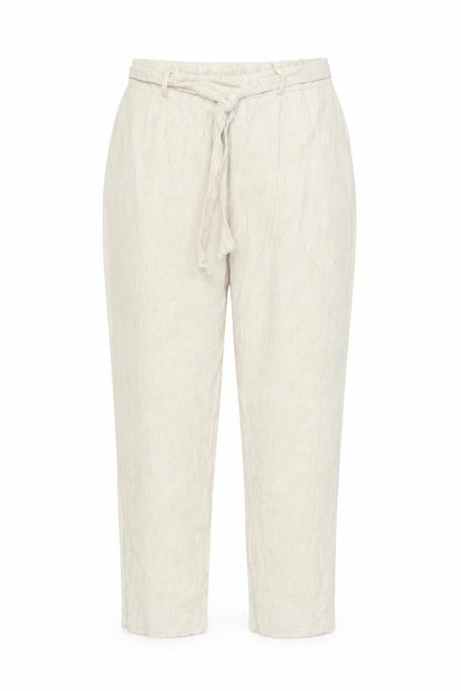 Marks & Spencer Womens Ivory UK 14 Paperbag Tie Waist Tapered Viscose Trousers