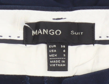Mango Women’s Blue UK 10 Slim Straight Suit Dress Trousers