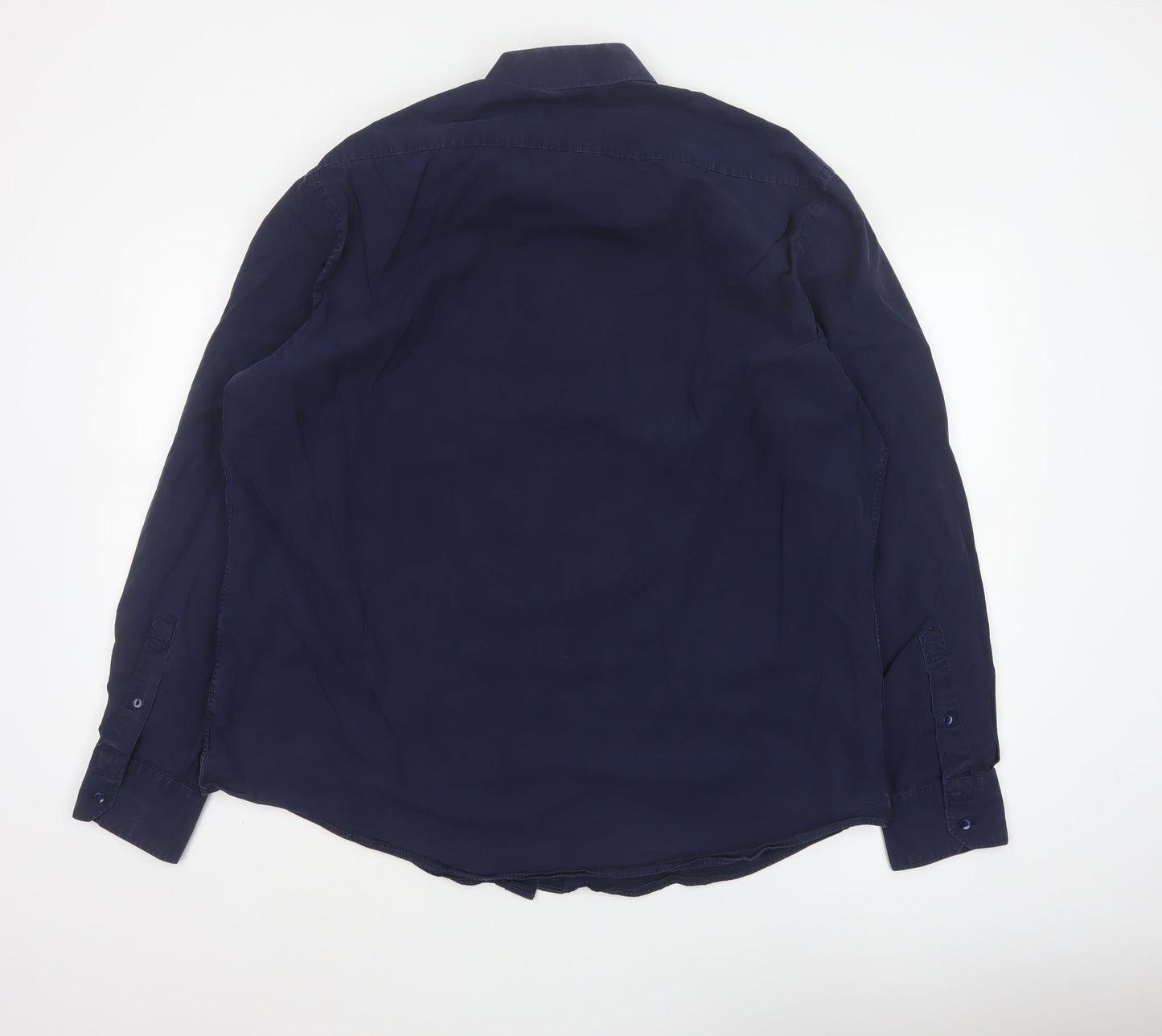 Marks & Spencer Autograph Men’s Blue 18 Pure Cotton Button-Up Shirt