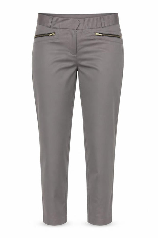 Dorothy Perkins Women Grey UK 12 Tapered Trousers Zip Pockets