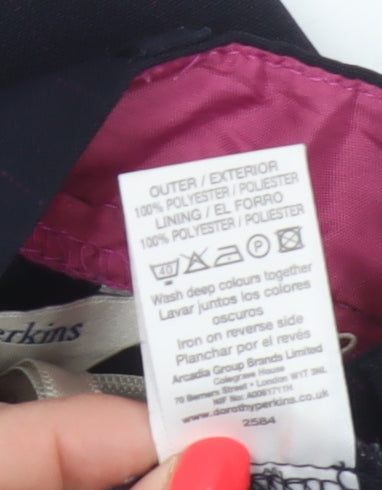 Dorothy Perkins Women Blue Pinstripe Tailored Dress Trousers UK 14