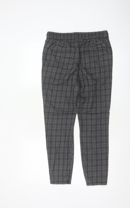 Kings Will Dream Men's Grey Check XS Jogger Trousers Drawstring Tapered