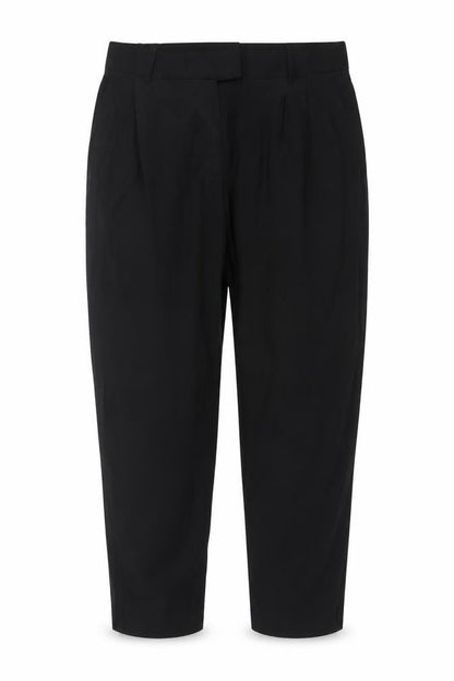H&M Women Black UK 18 High Rise Tapered Tailored Dress Trousers