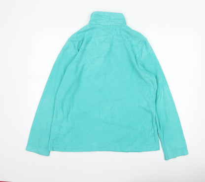 Regatta Women Blue UK 14 Pullover Fleece 1/4 Zip High Neck