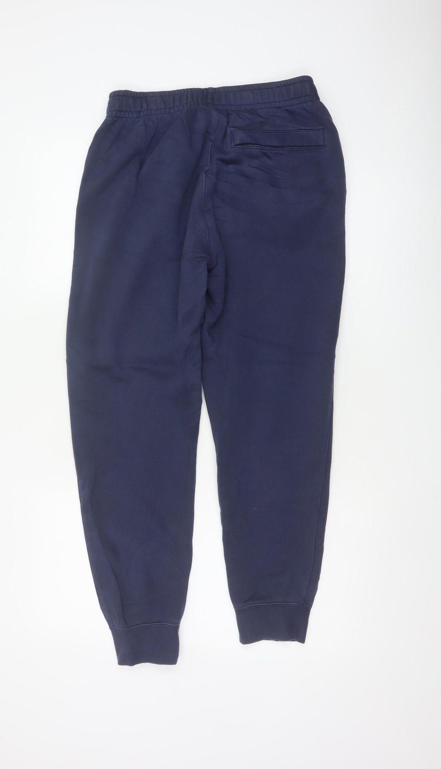 Nike Men’s Blue S Fleece Jogger Sweatpants Logo Cuffed Trousers
