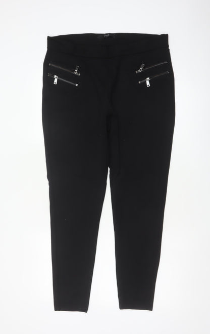 Next Women’s Black Size 18 Skinny Stretch Zip Detail Trousers