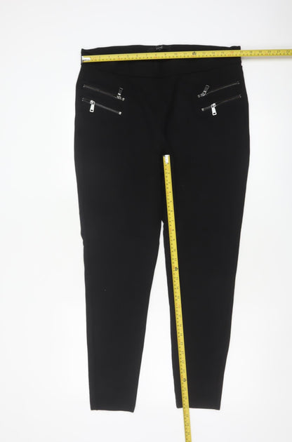 Next Women’s Black Size 18 Skinny Stretch Zip Detail Trousers