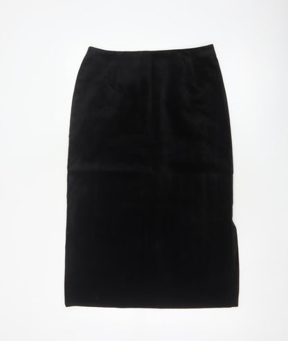 St Michael Marks & Spencer Women Black UK 14 Long Pencil Skirt