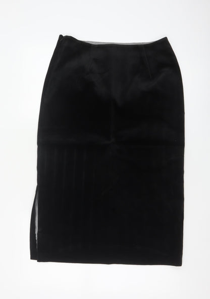 St Michael Marks & Spencer Women Black UK 14 Long Pencil Skirt