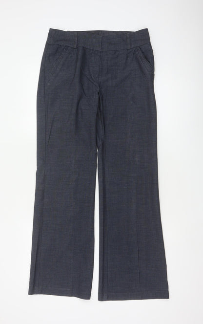 Next Women’s Blue Size 8R Tailored Bootcut Dress Trousers Pockets