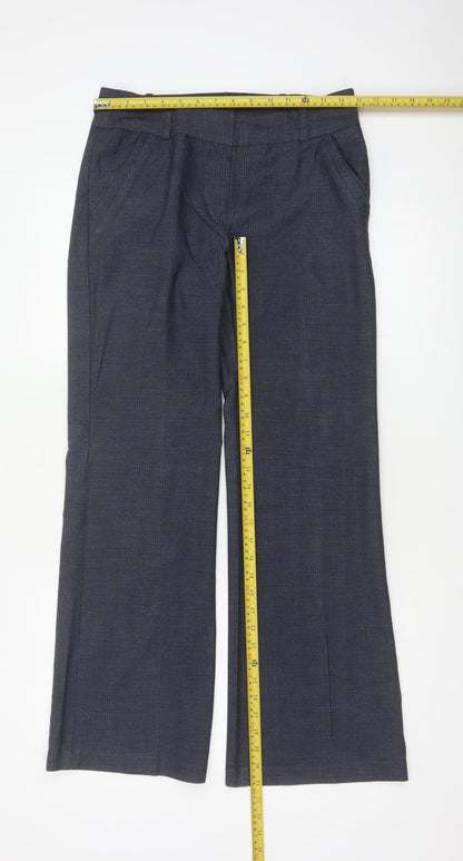 Next Women’s Blue Size 8R Tailored Bootcut Dress Trousers Pockets