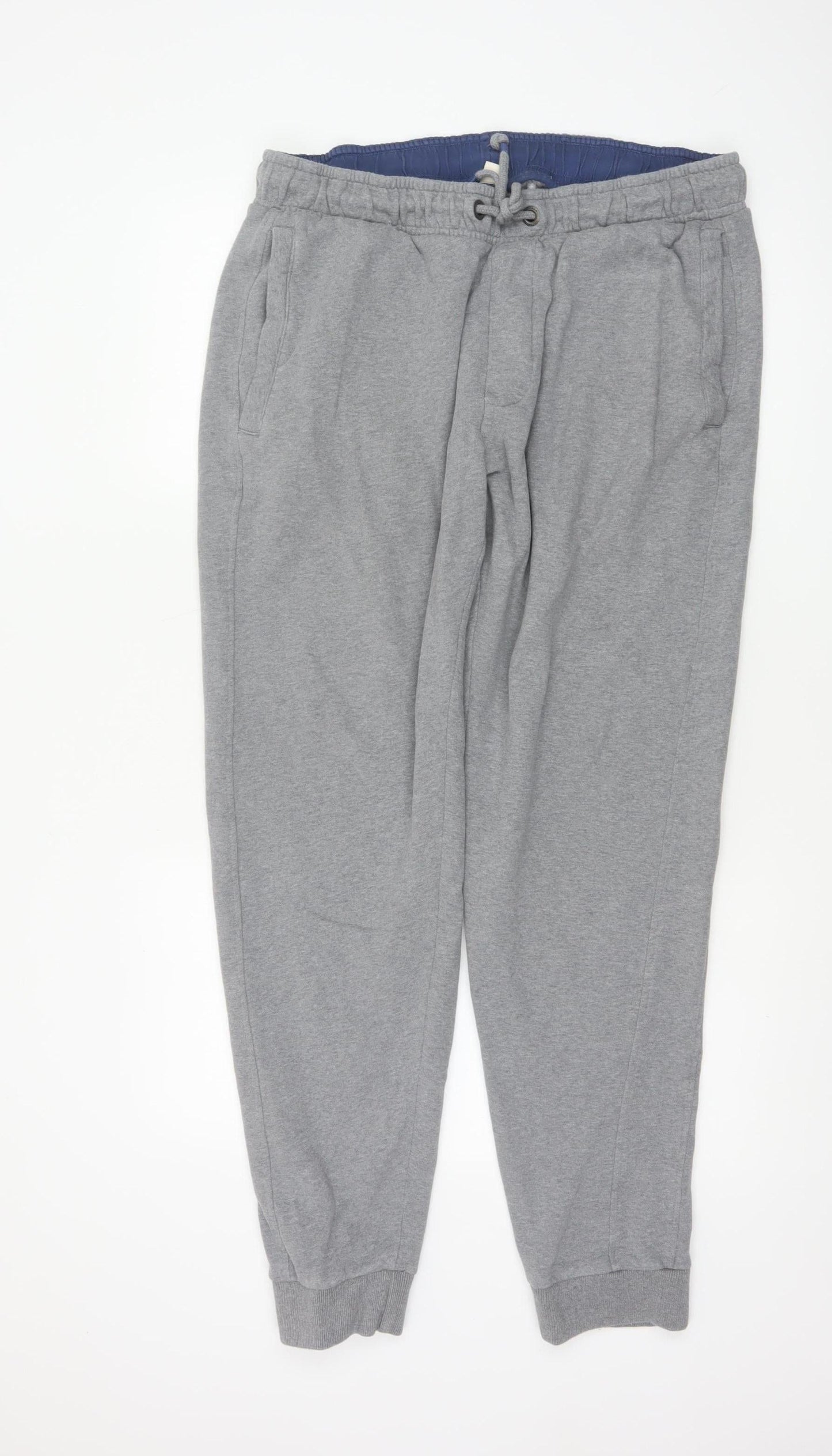 FatFace Men’s Grey Marl XL Cotton Blend Cuffed Drawstring Joggers