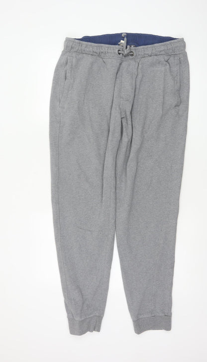 FatFace Men’s Grey Marl XL Cotton Blend Cuffed Drawstring Joggers
