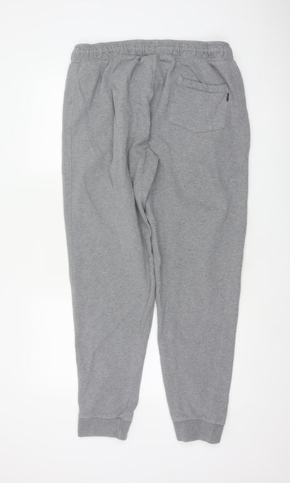 FatFace Men’s Grey Marl XL Cotton Blend Cuffed Drawstring Joggers