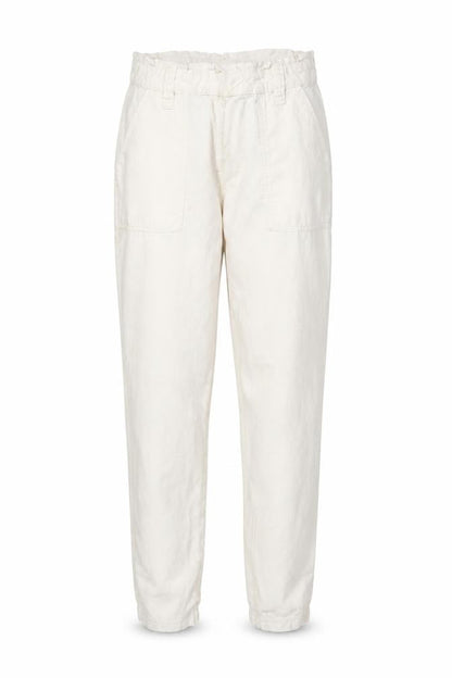 Next Women’s Ivory Linen Cargo Jogger Trousers UK 10 Long