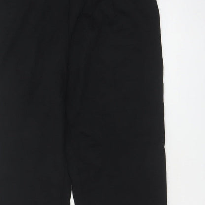 Marks and Spencer Women Black Size 12 Short Straight Tailored Trousers