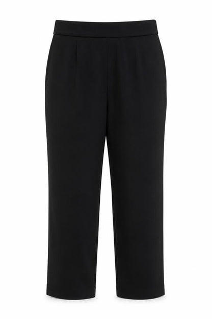 Marks and Spencer Women Black Size 12 Short Straight Tailored Trousers