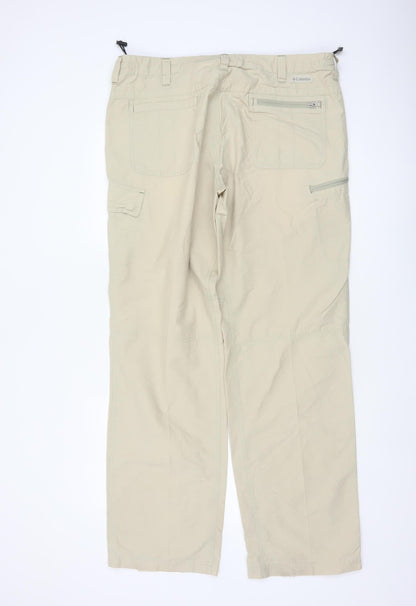 Columbia Men’s Beige 38 Cargo Trousers Straight Leg Outdoor Hiking
