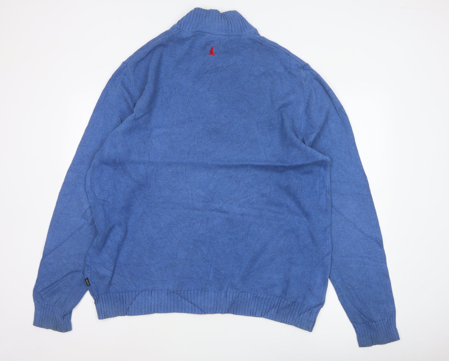 Musto Men’s Blue XXL Quarter Zip Cotton Nautical Knit Jumper