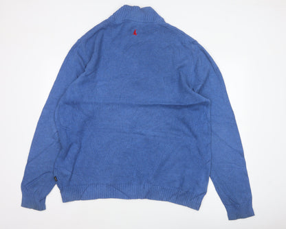 Musto Men’s Blue XXL Quarter Zip Cotton Nautical Knit Jumper
