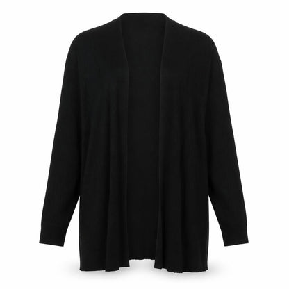 Marks & Spencer Womens Black UK 14 Open Front High Neck Longline Cardigan