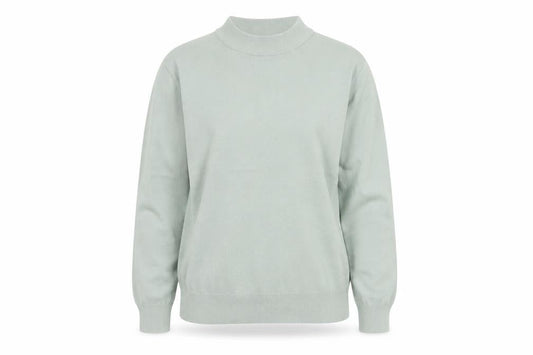 Front view of Zara girls’ mint green high neck knit jumper 13-14 years
