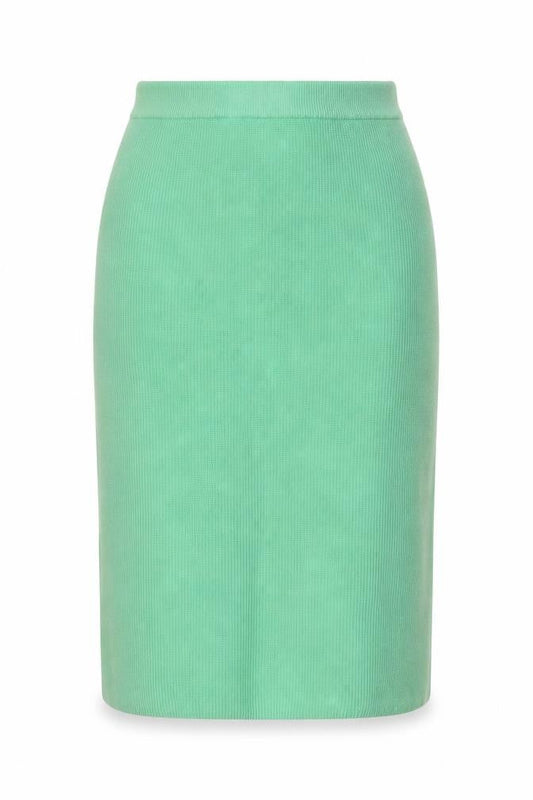 Marks & Spencer Women Green L Rib Knit Pencil Long Skirt