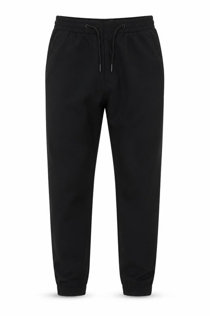 Front view of ASOS DESIGN Men’s Black W30 L30 Skinny Jogger Trousers Drawstring