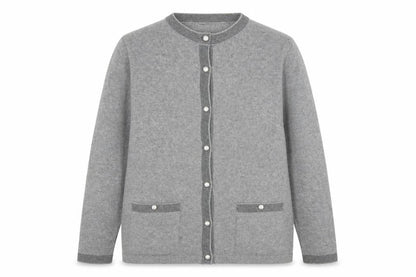 Marks and Spencer Women Grey UK 20 Wool Blend Button Knit Cardigan