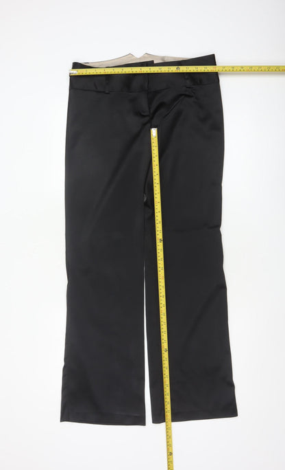 River Island Women’s Black UK 12 Bootcut Dress Trousers Stretch