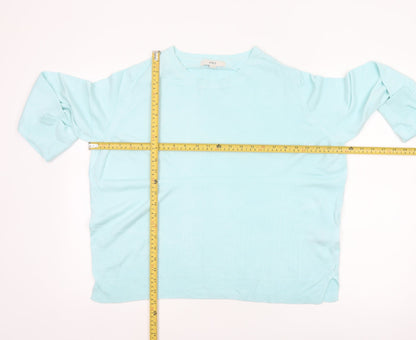 Marks and Spencer Women’s Blue Size 16 Crew Neck Knit Pullover Jumper