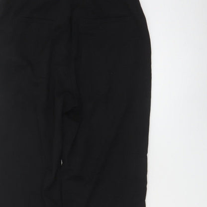 M&S Women Black UK 10 Regular Straight Leg Work Trousers