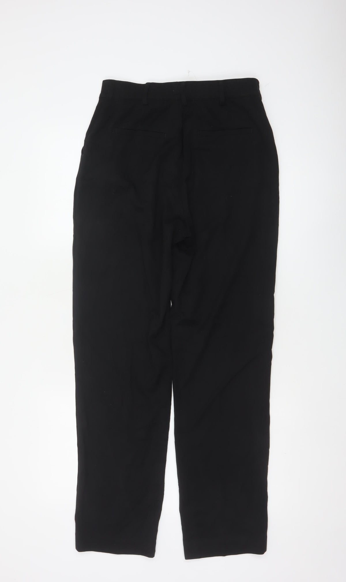 M&S Women Black UK 10 Regular Straight Leg Work Trousers