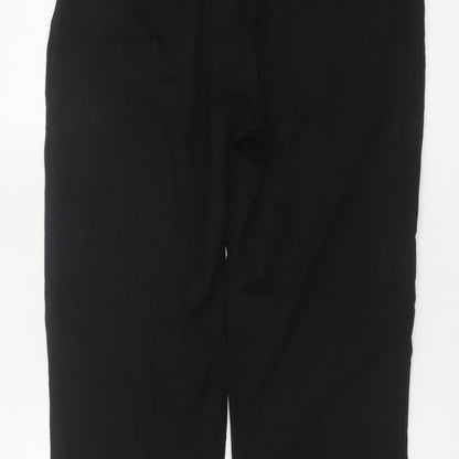 M&S Women Black UK 10 Regular Straight Leg Work Trousers